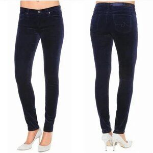 AG Adriano Goldschmied The Prima Cigarette Leg Corduroy Pants Navy Blue Size 31R